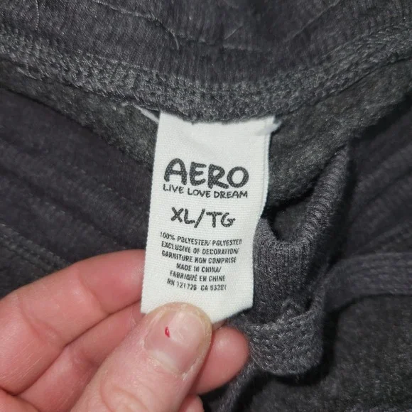 Vtg Y2k Aeropostale Flare Gray Sequin Bling Sweatpants Xl Preppy Chic Mallcore - Picture 9 of 9